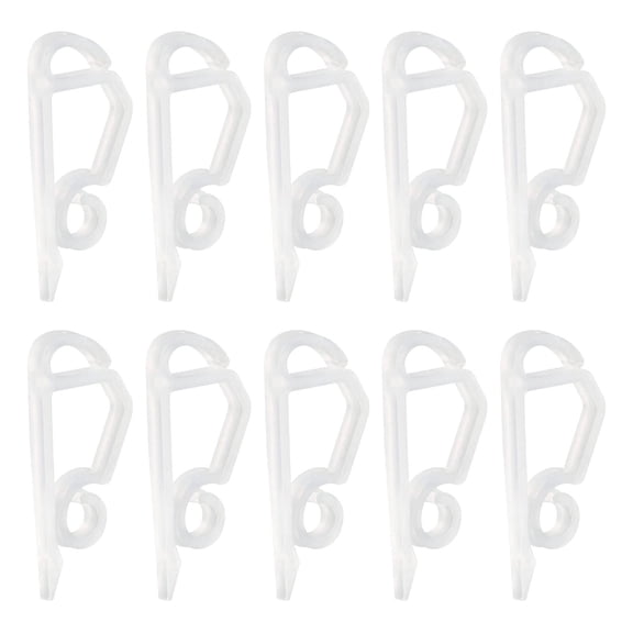 10Pcs Light Clips, Ongmies White Gutter Hooks Outside String Lights Clips Weatherproof Outdoor Seasonal Lighting Hooks Easy Installation of Lights on Shingles Gutters