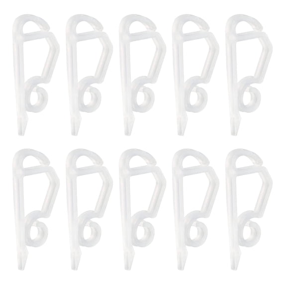 10Pcs Light Clips, Ongmies White Gutter Hooks Outside String Lights Clips Weatherproof Outdoor Seasonal Lighting Hooks Easy Installation of Lights on Shingles Gutters