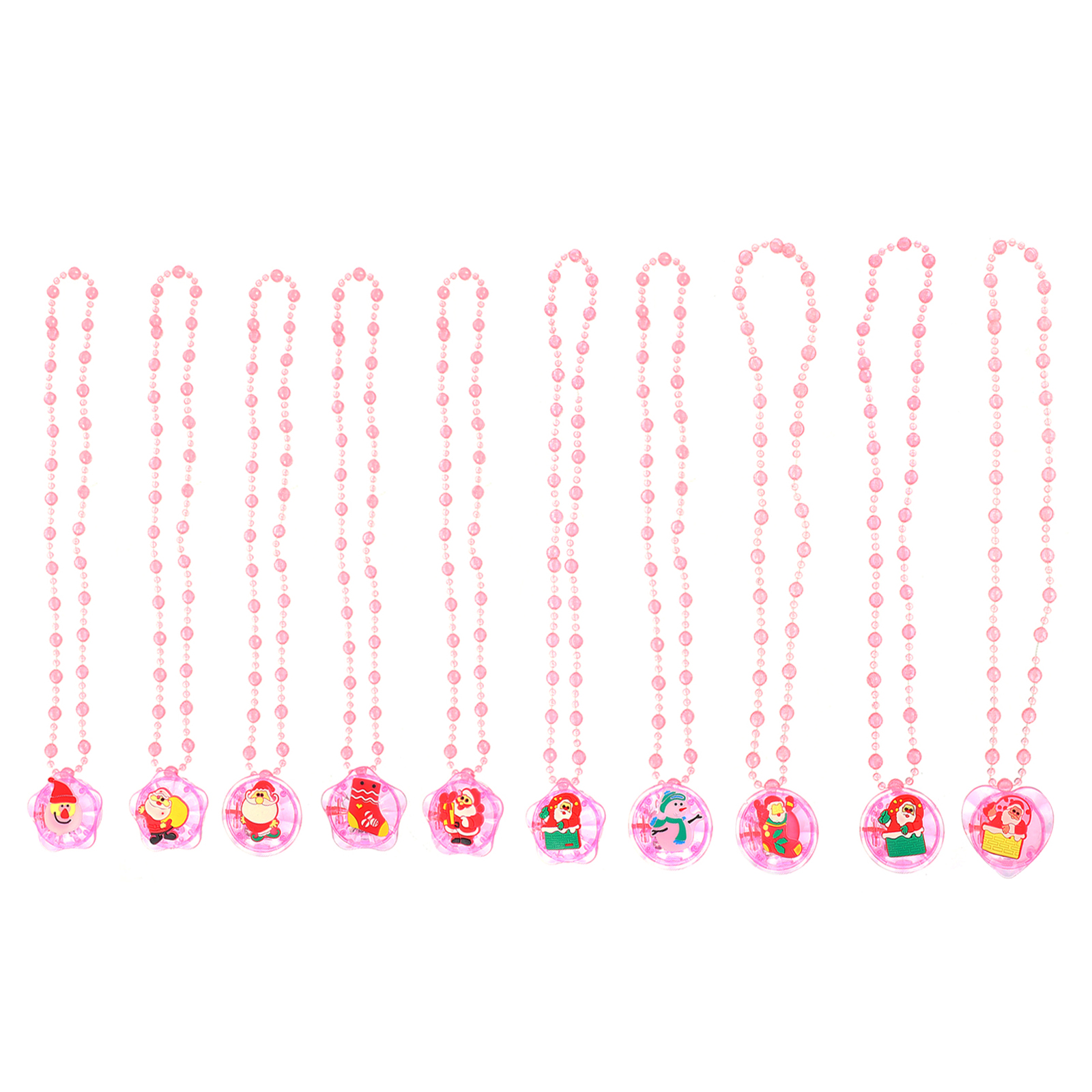 10Pcs Light Up Necklace Christmas Lights Necklace Christmas Parties