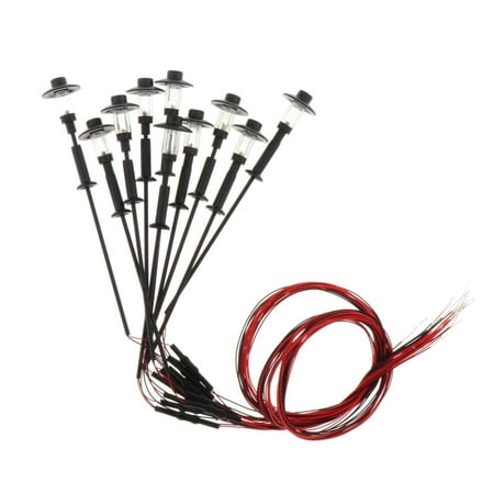 10Pcs Lighting Lamp Street Lights Model Railroad s Lamp posts, LED Street Light Lamps for Garden Decoration.