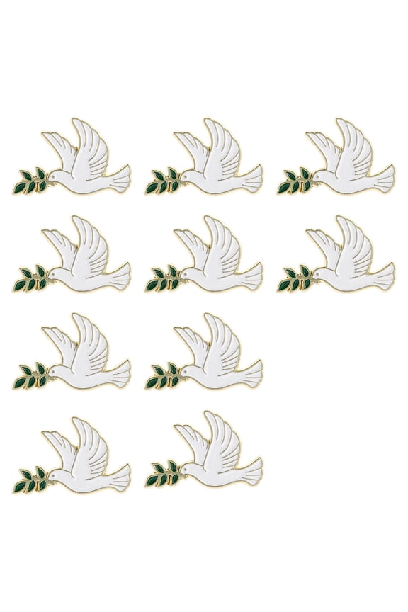 10Pcs Lightweight Peace Symbol Pin Tree Branch Accent Brooch For Everyday Memorial Wear