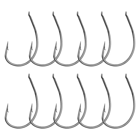 10Pcs Loach Hook Sharp Strong Penetration Corrosion-resistant Anti-rust High Stability High Fish Rate High-carbon Steel High Strength Soft Worm Fish Hook Fishing Equipment