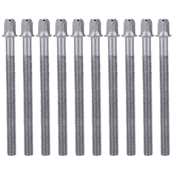 10Pcs Long Drum Tension Rod Metal Tight Screw for Musical Instruments Snare Bass Drum Hardware Parts Easy to Use