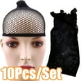 thumbnail image 1 of 10Pcs Long Stretchy Wig Net Cap Stretch Mesh Wig Cap Elastic Net Weaving Cap Durable Wig Stocking Cap Soft Mesh, 1 of 7