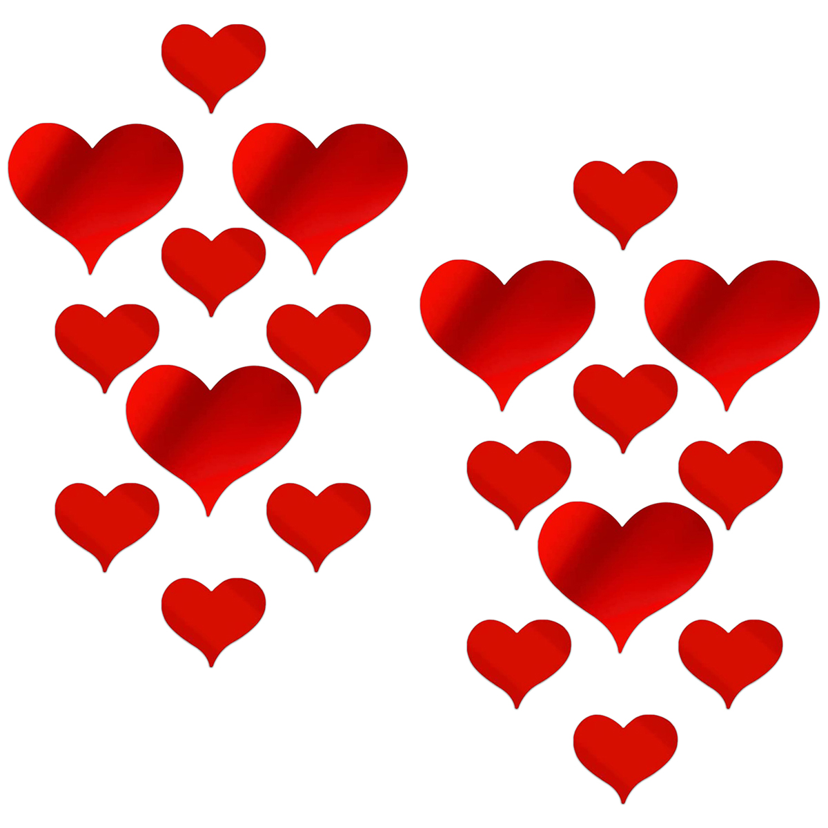 10Pcs Love Heart Mirror Wall Stickers Acrylic 3D Art Wall Decals DIY