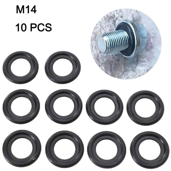 10Pcs M12- Auto Engine Oil Drain Plug Gaskets Rubber Sealing Oil Drain Plug Gasket Washer Replacement 12616850