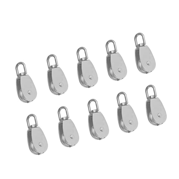 10Pcs M15 Single Wheel Swivel Sheave Eye Pulley Block Tool Heavy Duty