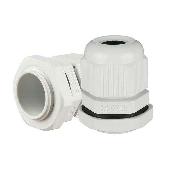 10Pcs M20 Water Resistant IP68 TRS Cable Stuffing Locknut for 6mm-12mm Dia Wire