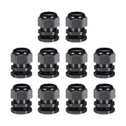 10Pcs M25 Cable Gland Waterproof Plastic Wire Glands Joint Black for 12-15mm Dia