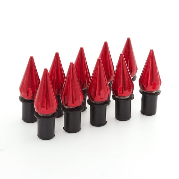 10Pcs M5 CNC Windscreen Windshield Spike Bolts, Motorcycle Fairing Bolts Fastener Clips Screw Nuts Red