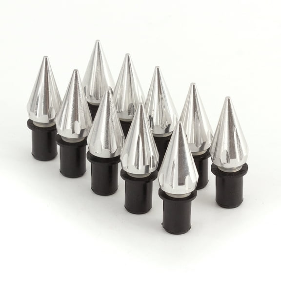 10Pcs M5 CNC Windscreen Windshield Spike Bolts, Motorcycle Fairing Bolts Fastener Clips Screw Nuts Silver