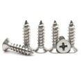 thumbnail image 1 of 10Pcs M5x25mm Phillips Flat Head Self Tapping Wood Screws,304 Stainless Steel, Plastic and Metal.Coarse Threaded, Sharp Point,Self Tapping, 1 of 8