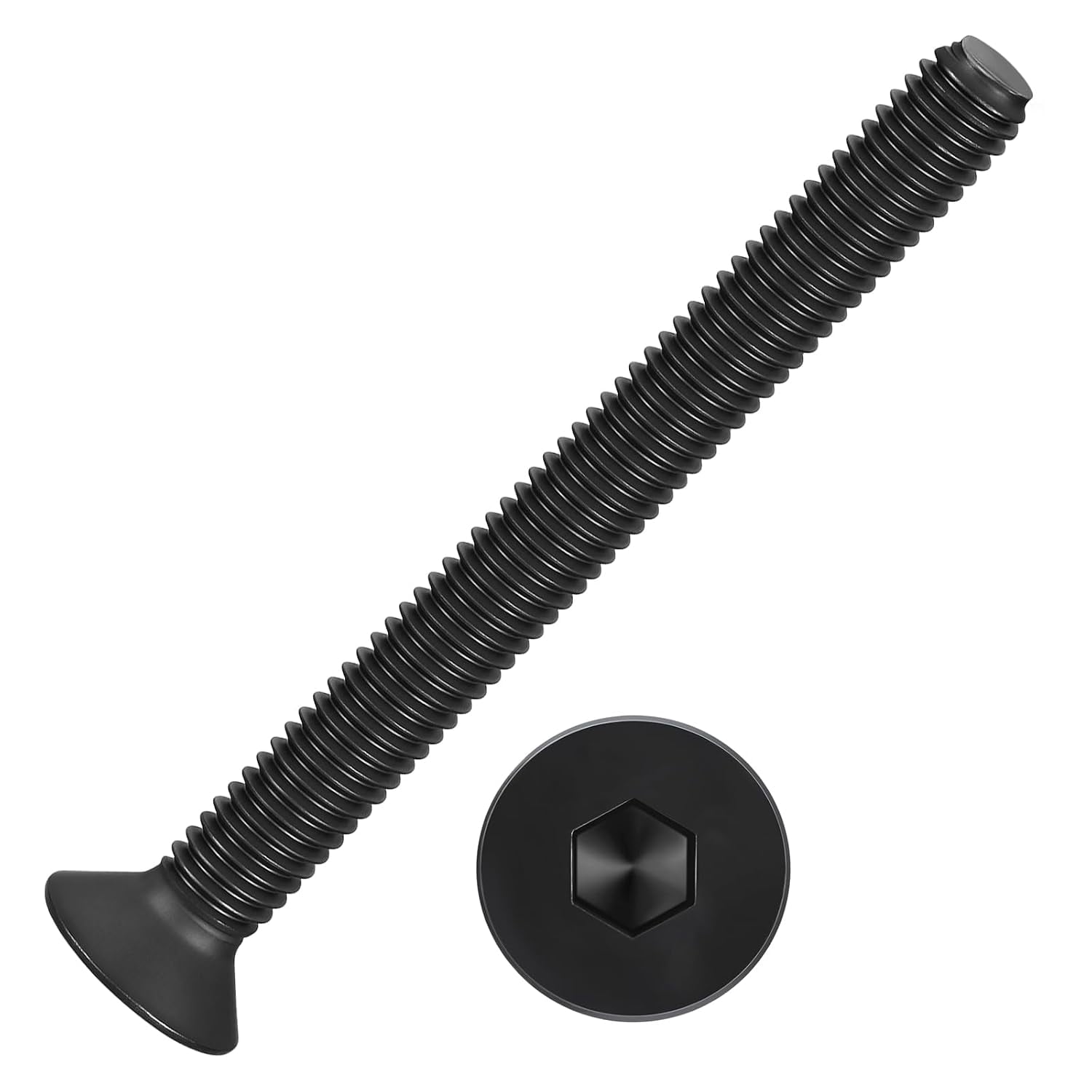 10Pcs[M6-1x60] Flat Head Socket Cap Screw Countersunk Bolt - Walmart.com
