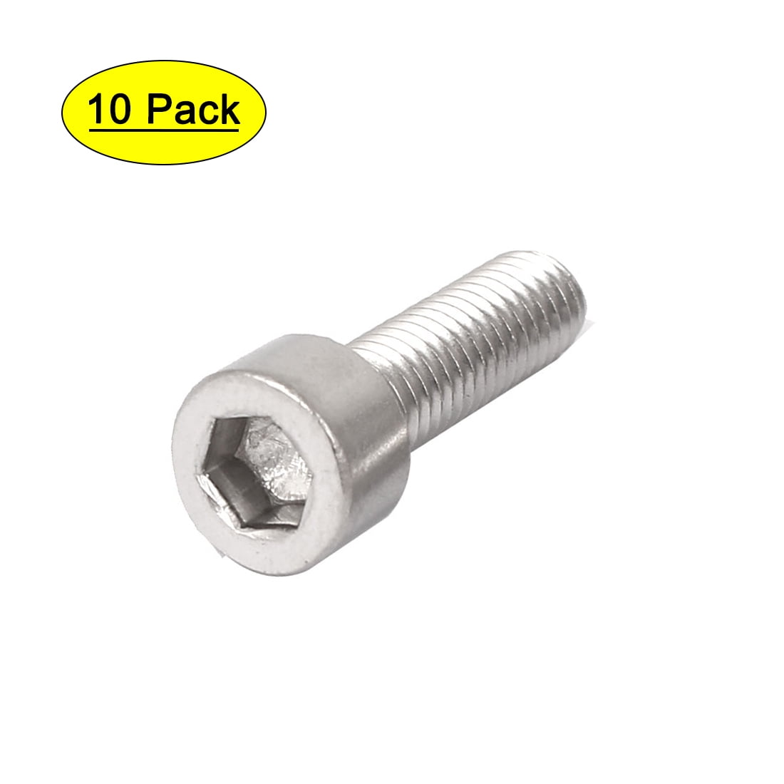 10Pcs M6x20mm 316 Stainless Steel Metric Hex Socket Cap Fasteners Bolts