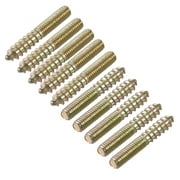 10Pcs M6x40mm Hanger Bolt Double Headed Bolt Self-Tapping Screw