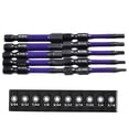 thumbnail image 1 of 10Pcs Magnetic Hex Head Screwdriver Bit Set 1/4 Shank Screwdriver Bit Imperial, 1 of 10