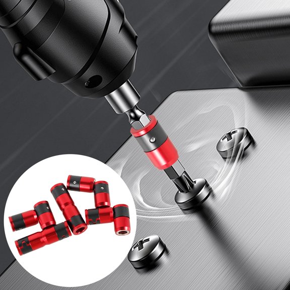 10Pcs Magnetic Screw Holder Ring S2 Tool Steel Bit Magnetizer Ring 1/4inch Metal Magnetizer Screw Ring Screw Magnetic Holder Replacement for Screwdriver Bit