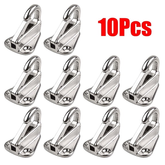 10Pcs Marine 316 Stainless Steel Spring Snap Fending Hook Boat Hardware