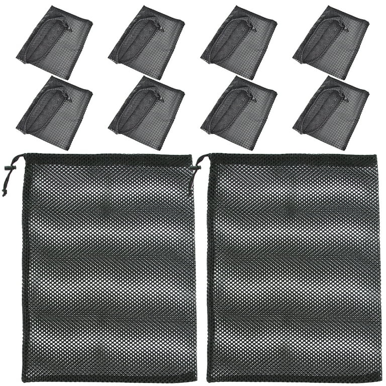 10Pcs Mesh Bag Drawstring Small Net Bag Multi-Functional Mesh Bag for Sport  Swimming 