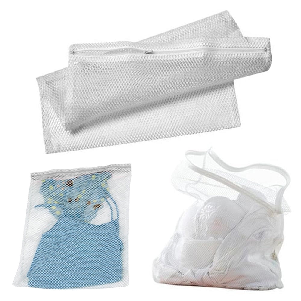 10Pcs Mesh Laundry Bags with Zip Lock, 14" x 18" Wash Lingerie