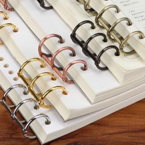 3-ring binding spines combs 2Pcs Metal Standard Letter Size Binder Mechanism Replacement Ki NadiraBag flat design with the ability to flip pages 310 from front to back Black Comb Binding Spines 1-3/4-inch