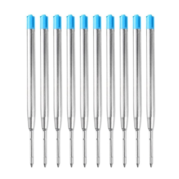 10Pcs Metal Ballpoint Pen Refills, Black Ink Refills, Replaceable Pen Refills, Points Ink Pens Refills for Writing