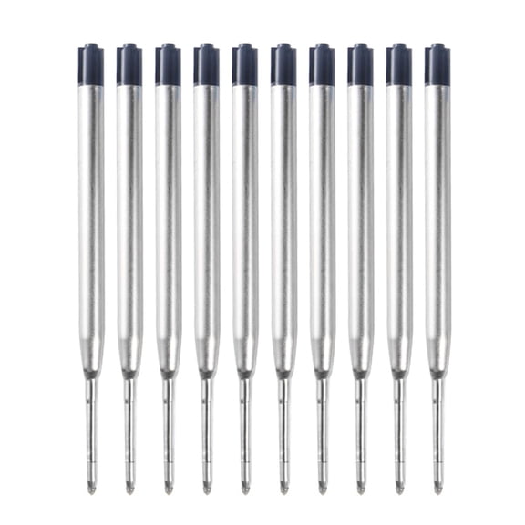 10Pcs Metal Ballpoint Pen Refills, Replaceable Black Ink Refills, 1mm Point Pen Refills, Points Pen Refills