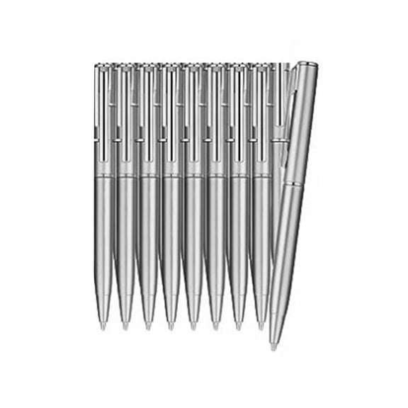10Pcs Metal Ballpoint Pen Twist Action Ballpoint Pen Business Signing Pen Smooth to Write for Hotel Reception Office