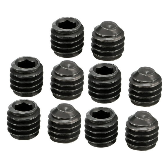 10Pcs Metal Black M4x4mm Hex Socket Grub Screw for RC Model Car Spare Part