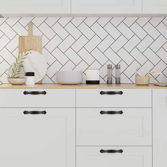 10Pcs Metal Cabinet Handle Zinc Alloy Drawer Pull Easy Install Furniture Cupboard Door Pull Handle 2.5 Inch Hole Spacing for Cabinet Wardrobe Furniture Kitchen Bathroom