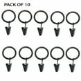 10Pcs Metal Curtain Rings Hanging Hooks With Clips Curtain Rod Drapery