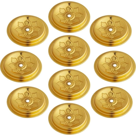 10Pcs Metal Floating Wick Ghee Oil Lamp Disc Holder Candle Float Stand Rack Replacement Table Centerpiece Worship Tealight Wick Centering Devices Buddhist Supplies for Temple Kerosene Fuel DIY