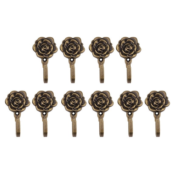 10Pcs Metal Flower Curtain Tie Back Tieback Holders Wall Hooks Decor