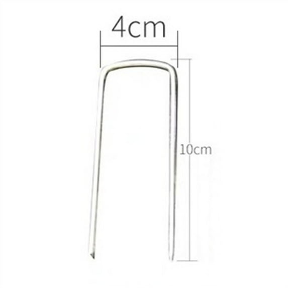 10Pcs Metal Ground U Tent Pegs Gazebo Camping Tarpaulin Hooks 10/15/20 CM Length