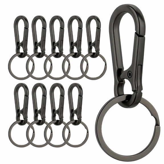 10Pcs Metal Keychains Keyring Key Chain Ring Clip Holder Organizer for Home Car Keys Key Finder Women Men