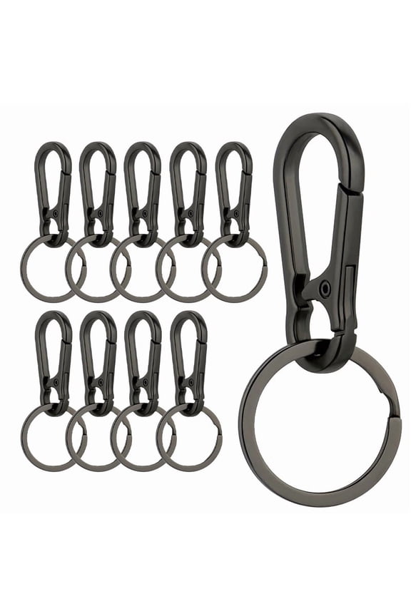10Pcs Metal Keychains Keyring Key Chain Ring Clip Holder Organizer for Home Car Keys Key Finder Women Men