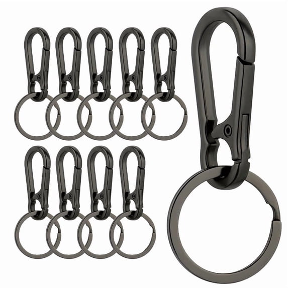 10Pcs Metal Keychains Keyring Key Chain Ring Clip Holder Organizer for Home Car Keys Key Finder Women Men