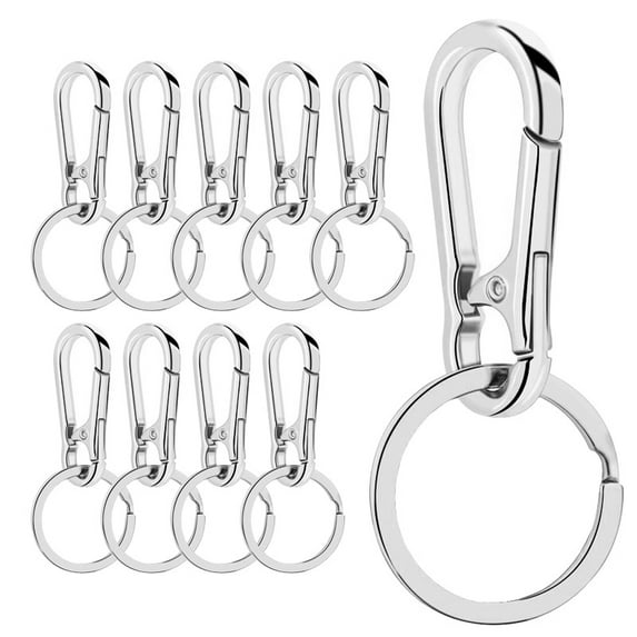10Pcs Metal Keychains Keyring Key Chain Ring Clip Holder Organizer for Home Car Keys Key Finder Women Men