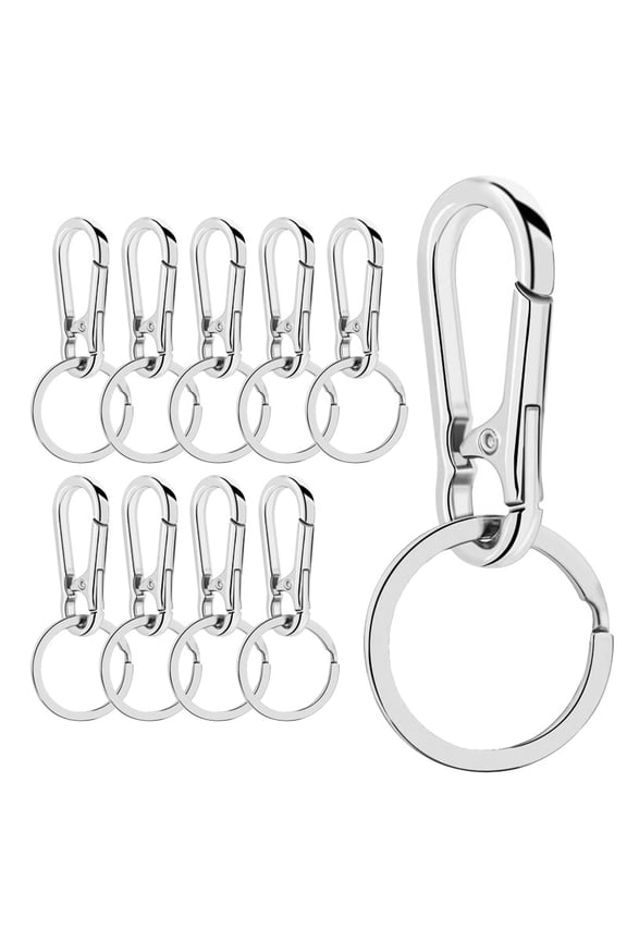 10Pcs Metal Keychains Keyring Key Chain Ring Clip Holder Organizer for Home Car Keys Key Finder Women Men