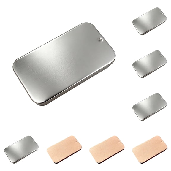 10Pcs Metal Rectangular Hinged Tins, Matte Black Mini Portable Box Containers, Metal Tin Box with Lids, Portable Tiny Items Organizer, Home Organizer Kit for Home Storaging Candies Keys(5SR+5GD)