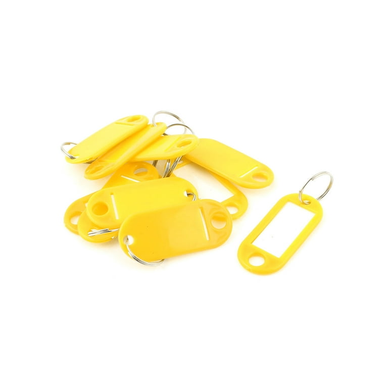 Hotop 200 Pcs Yellow Poly Key Tags with 200 Keychain Rings and 2 Black  Markers, Thicken Plastic Car Key Tags Identifiers Keychain Labels for Car  Truck