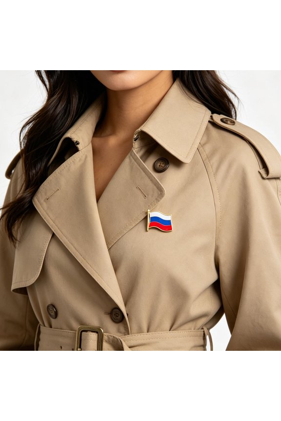 10Pcs Metal Russian Flag Lapel Pin Alloy Patriotic Badge Brooch for Coat Dress and Hats