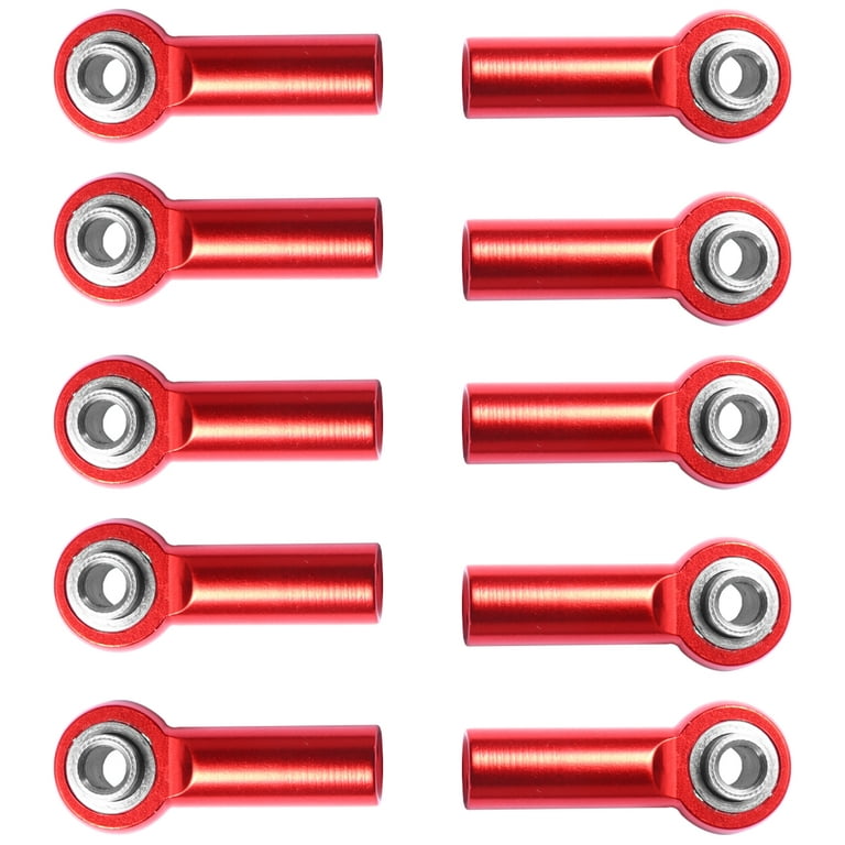 10Pcs Metal Swivel Joint Double-end Thread Rotating Joint for Repairing  Store Home (Red) 