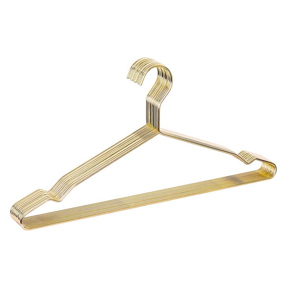 10Pcs Metal Wire Clothes Hanger Stainless Steel Coat Drying Rack Non-Slip Holder