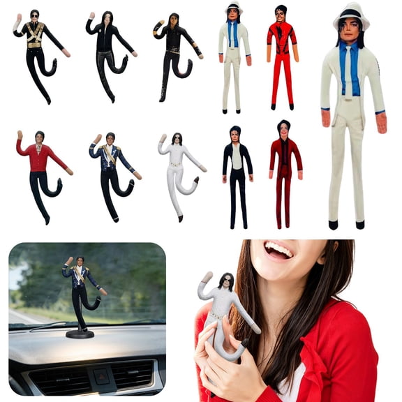 10Pcs Michael Plush Figure, 11" Funny Bendable Plush Figure, Ugly Pillow Style Poseable Doll Stuffed, Gift for MJ Fans,1Pcs