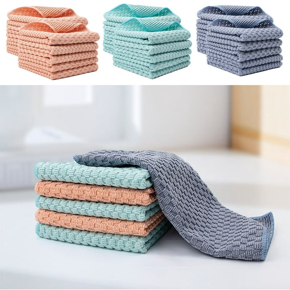 10Pcs Microfiber Cleaning Cloths, Ultra Soft Cleaning Rags for Cleaning House, Super Absorbent Microfiber Cloths for Kitchen, Multi-Purpose Cleaning Cloths for Car, Lint-Free, Streak-Free | Xuniizn