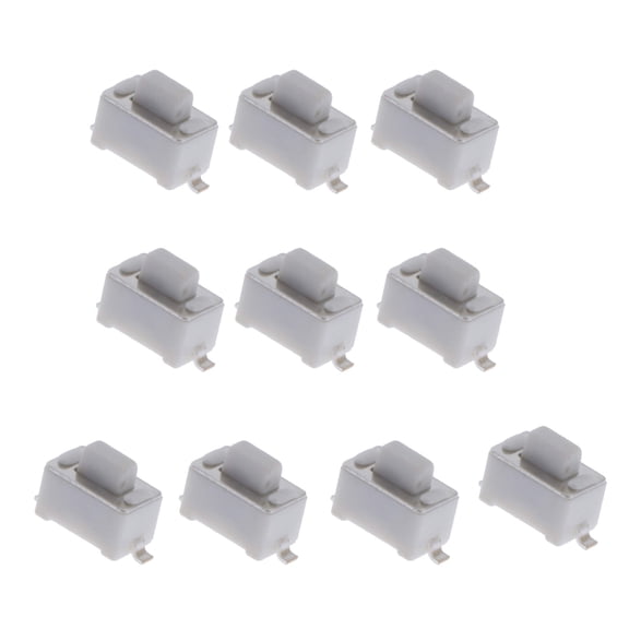 10Pcs Microphone Button Switches Caps Two Pin Patches Button Switches Tact Switches Push Button Easy to Install