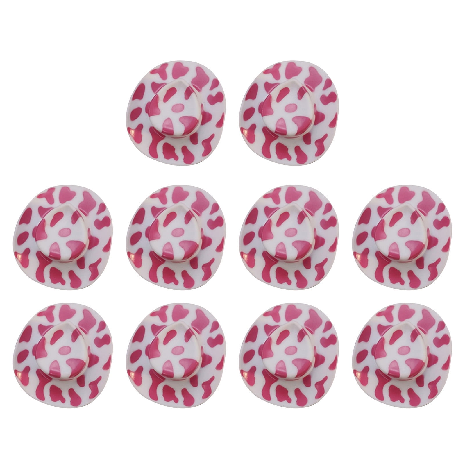 10Pcs Mini Cowboy Hat Plastic Mini Western Hat Cute Doll Hat Party Hats