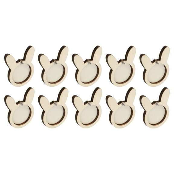 10Pcs Mini Embroidery Hoop Tiny Round Rabbit Cross Stitch Hoops Small Wood Ring Circle
