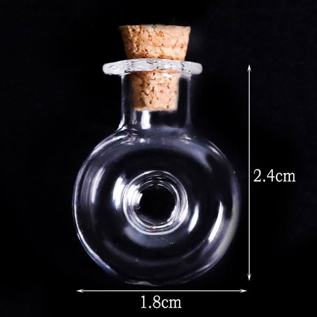 10pcs/set 1ml Tiny Small Clear Cork Glass Bottles Vials For Wedding Holiday  Decoration Hogard